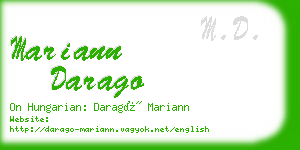 mariann darago business card